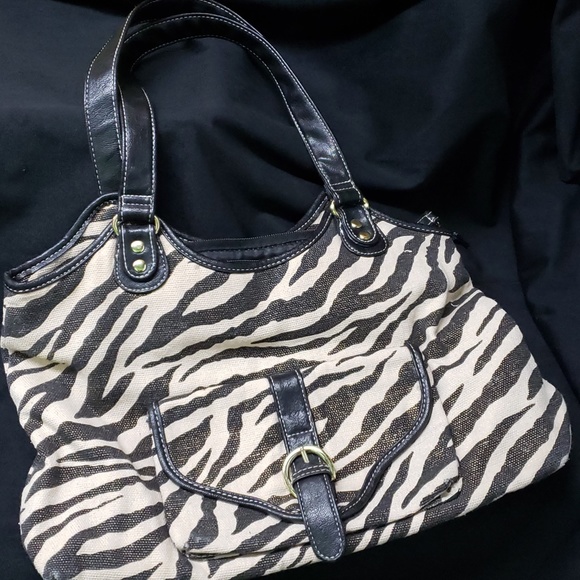 Womens Fabric Brown and Tan Pattern Handbag - Picture 3 of 6